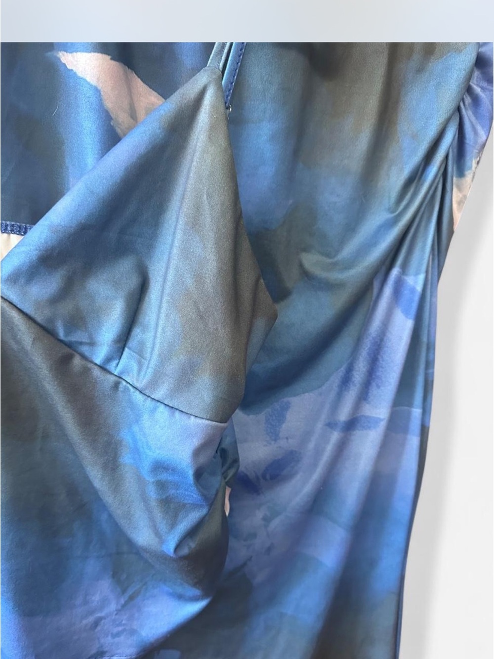 Blue Slip 2-Piece Set with Subtle Print